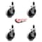 Service Caster 5 Inch Thermoplastic Wheel 1-1/2 Inch Expanding Stem Caster with Brakes, 4PK SCC-EX05S510-TPRS-SLB-112-4 - alternate 1
